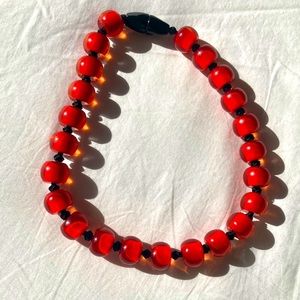Chico's orange red necklace